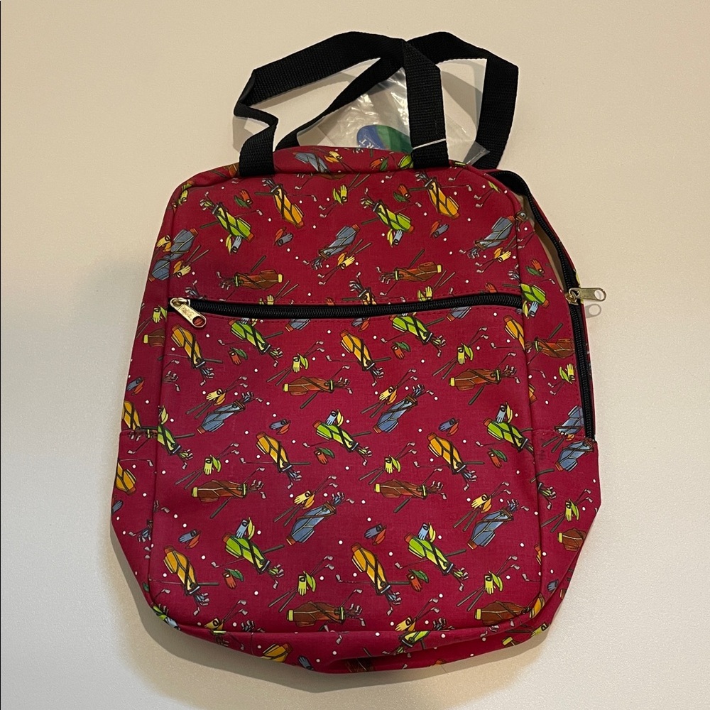 Marlo Sport Crimson Tote Backpack Golf Bag and Clubs Design